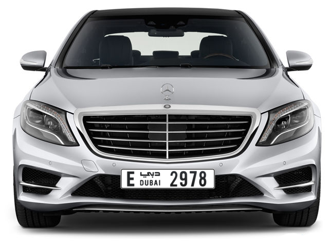 Dubai Plate number E 2978 for sale - Long layout, Full view