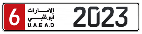 6 2023 - Plate numbers for sale in Abu Dhabi