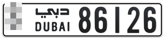 Dubai Plate number  * 86126 for sale on Numbers.ae