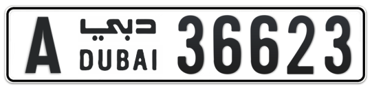 Dubai Plate number A 36623 for sale on Numbers.ae