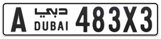 A 483X3 - Plate numbers for sale in Dubai