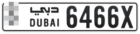  * 6466X - Plate numbers for sale in Dubai