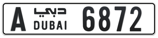A 6872 - Plate numbers for sale in Dubai
