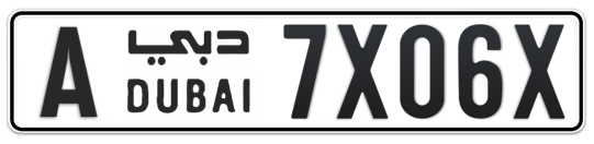 Dubai Plate number A 7X06X for sale on Numbers.ae