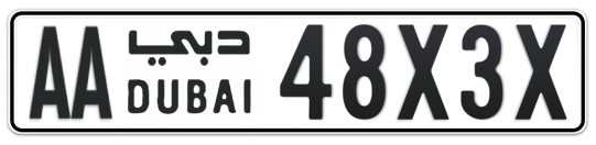 AA 48X3X - Plate numbers for sale in Dubai