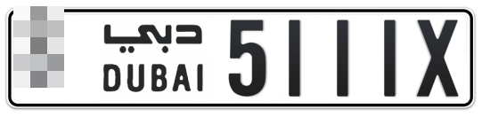  * 5111X - Plate numbers for sale in Dubai