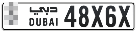 Dubai Plate number  * 48X6X for sale on Numbers.ae