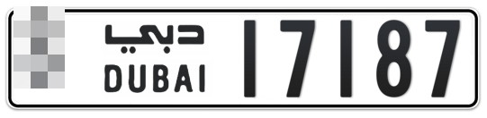  * 17187 - Plate numbers for sale in Dubai