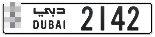  * 2142 - Plate numbers for sale in Dubai