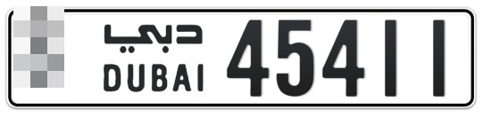  * 45411 - Plate numbers for sale in Dubai