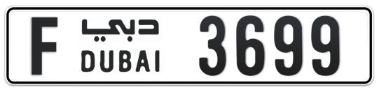 F 3699 - Plate numbers for sale in Dubai