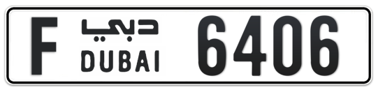 F 6406 - Plate numbers for sale in Dubai