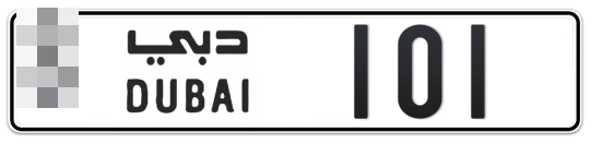  * 101 - Plate numbers for sale in Dubai