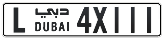 L 4X111 - Plate numbers for sale in Dubai