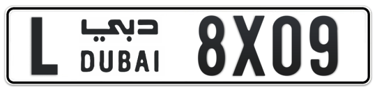 L 8X09 - Plate numbers for sale in Dubai