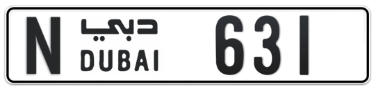 N 631 - Plate numbers for sale in Dubai