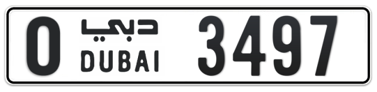 O 3497 - Plate numbers for sale in Dubai