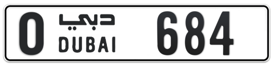 O 684 - Plate numbers for sale in Dubai