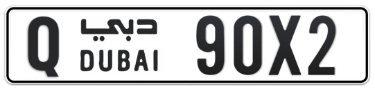 Q 90X2 - Plate numbers for sale in Dubai