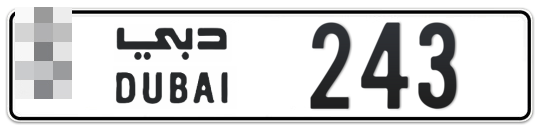  * 243 - Plate numbers for sale in Dubai