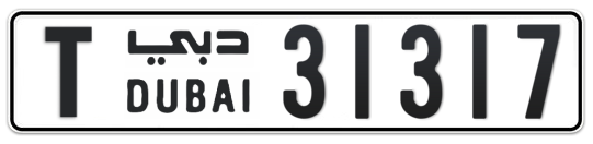 T 31317 - Plate numbers for sale in Dubai
