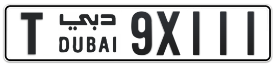 T 9X111 - Plate numbers for sale in Dubai