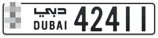  * 42411 - Plate numbers for sale in Dubai