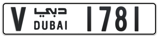 V 1781 - Plate numbers for sale in Dubai