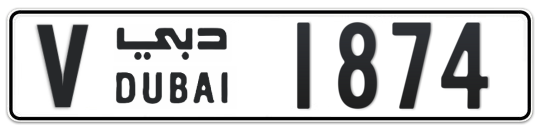 V 1874 - Plate numbers for sale in Dubai