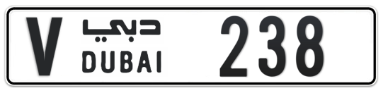 V 238 - Plate numbers for sale in Dubai