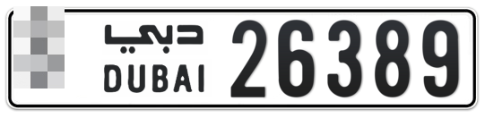  * 26389 - Plate numbers for sale in Dubai