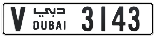 V 3143 - Plate numbers for sale in Dubai