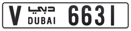 V 6631 - Plate numbers for sale in Dubai