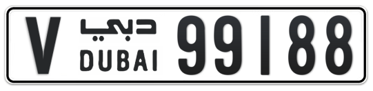 V 99188 - Plate numbers for sale in Dubai