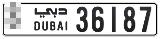  * 36187 - Plate numbers for sale in Dubai