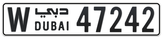 W 47242 - Plate numbers for sale in Dubai