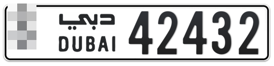  * 42432 - Plate numbers for sale in Dubai