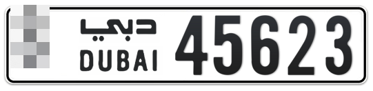  * 45623 - Plate numbers for sale in Dubai