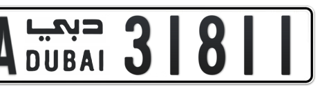 Dubai Plate number AA 31811 for sale - Short layout, Сlose view