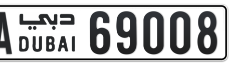 Dubai Plate number AA 69008 for sale - Short layout, Сlose view