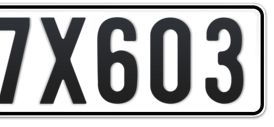 Dubai Plate number AA 7X603 for sale - Short layout, Сlose view