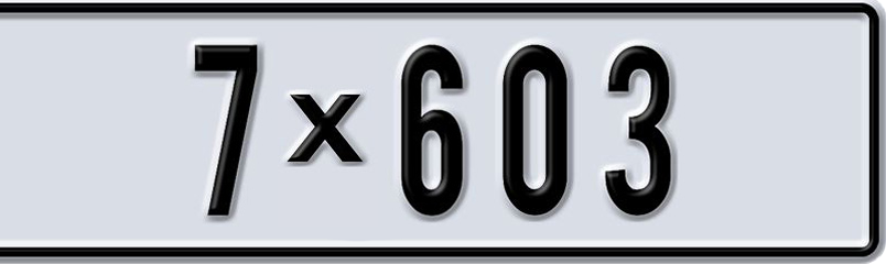 Dubai Plate number AA 7X603 for sale - Short layout, Dubai logo, Сlose view