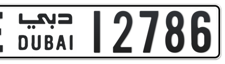 Dubai Plate number E 12786 for sale - Short layout, Сlose view