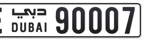 Dubai Plate number E 90007 for sale - Short layout, Сlose view