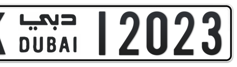 Dubai Plate number K 12023 for sale - Short layout, Сlose view