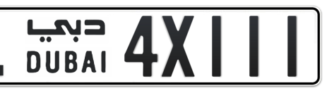 Dubai Plate number L 4X111 for sale - Short layout, Сlose view