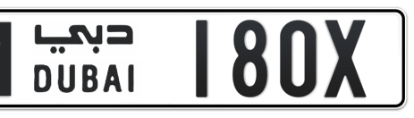 Dubai Plate number M 180X for sale - Short layout, Сlose view