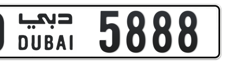 Dubai Plate number O 5888 for sale - Short layout, Сlose view