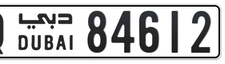 Dubai Plate number Q 84612 for sale - Short layout, Сlose view