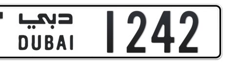 Dubai Plate number T 1242 for sale - Short layout, Сlose view